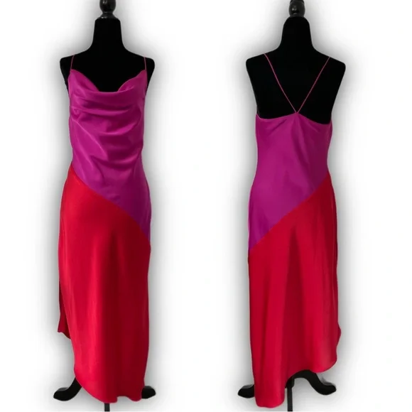 COPY - NWOT Cushnie asymmetrical slip dress